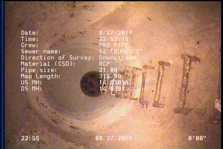 Upstream Manhole, Survey Begins - 14 0301A