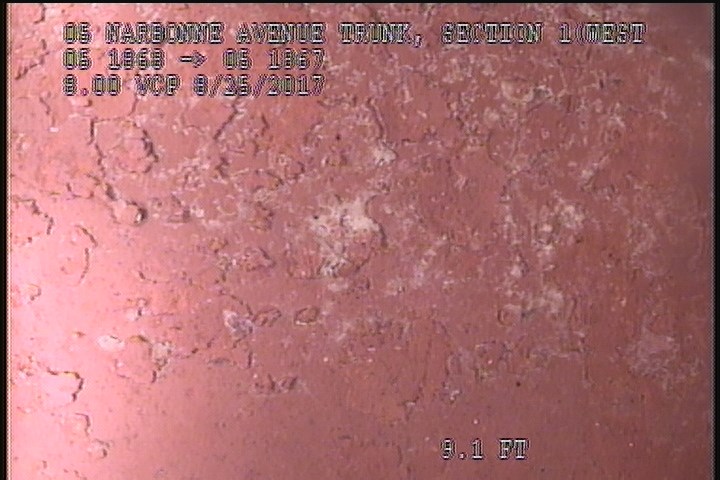 Surface Spalling, from 08 to 04 o'clock, within 8 inches of joint: YES, Start - BLISTERING PEELING SURFACE SPORATIC