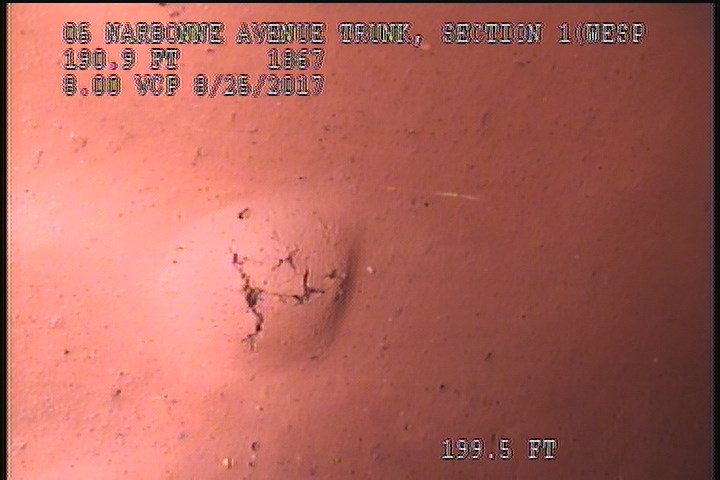Surface Spalling, from 08 to 09 o'clock, within 8 inches of joint: NO