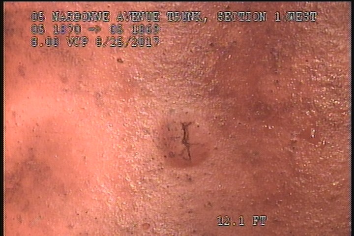 Surface Spalling, from 03 to 04 o'clock, within 8 inches of joint: NO - BLISTERING SUFACE