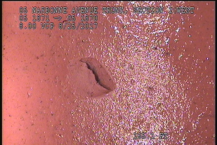 Surface Spalling, from 11 to 12 o'clock, within 8 inches of joint: YES - BLISTERING SURFACE