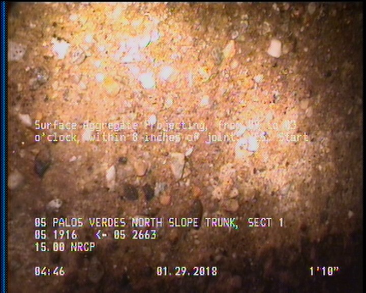 Surface Aggregate Projecting, from 09 to 03 o'clock, within 8 inches of joint: YES, Start