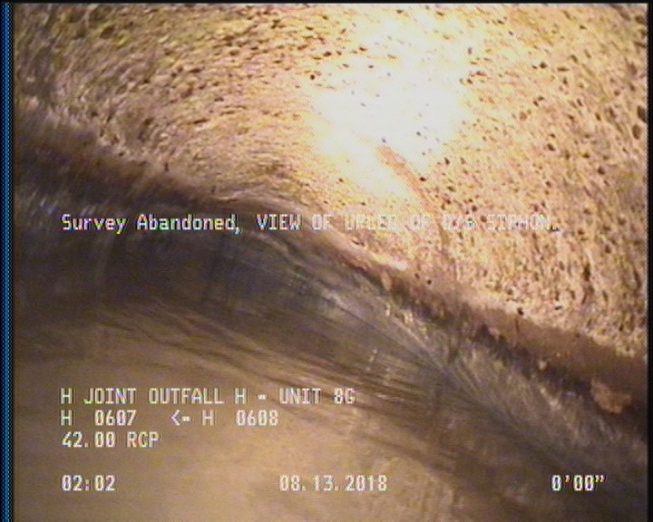Survey Abandoned - VIEW OF UPLEG OF D/S SIPHON.