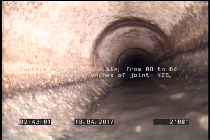 Surface Aggregate Visible, from 08 to 04 o'clock, within 8 inches of joint: YES, Start