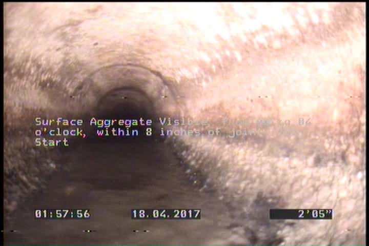 Surface Aggregate Visible, from 08 to 04 o'clock, within 8 inches of joint: YES, Start