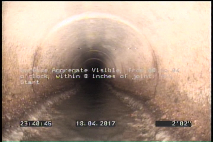 Surface Aggregate Visible, from 08 to 04 o'clock, within 8 inches of joint: YES, Start