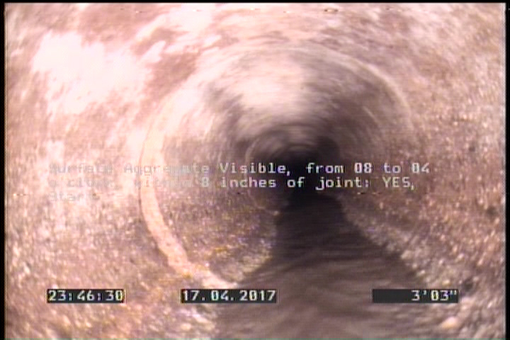 Surface Aggregate Visible, from 08 to 04 o'clock, within 8 inches of joint: YES, Start