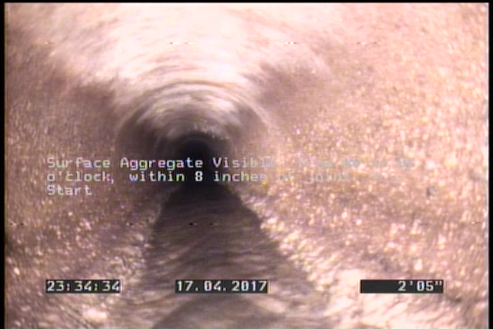 Surface Aggregate Visible, from 08 to 04 o'clock, within 8 inches of joint: YES, Start