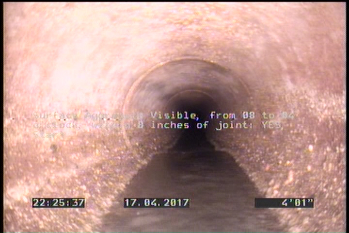 Surface Aggregate Visible, from 08 to 04 o'clock, within 8 inches of joint: YES, Start