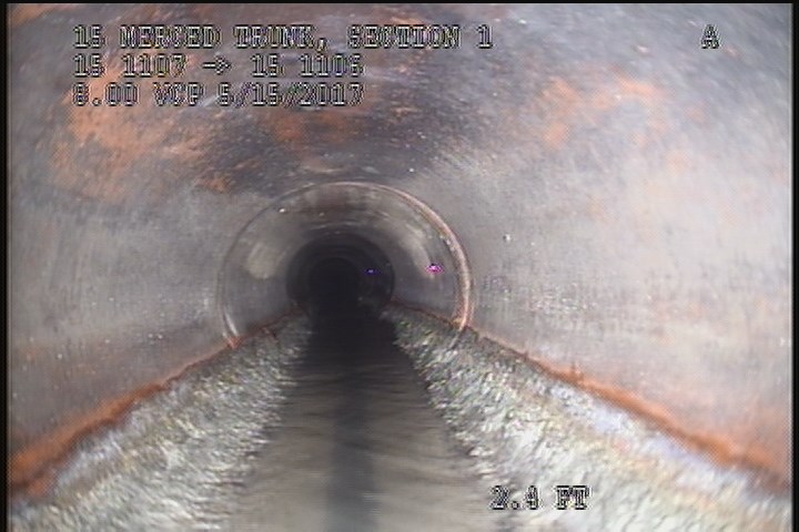 Deposits Attached Grease, 5 %of cross sectional area, from 04 to 08 o'clock, , within 8 inches of joint: YES, Start