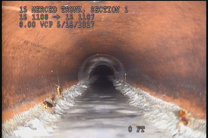 Deposits Attached Grease, 5 %of cross sectional area, from 04 to 08 o'clock, , within 8 inches of joint: YES, Start