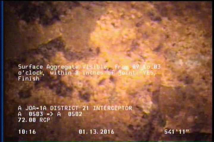 Surface Aggregate Projecting, from 09 to 03 o'clock, within 8 inches of joint: YES, Start