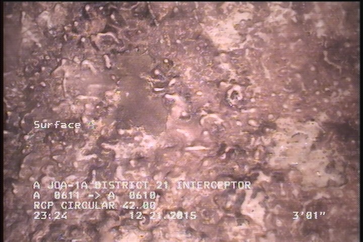 Surface Aggregate Projecting, from 08 to 04 o'clock, within 8 inches of joint: YES, Start