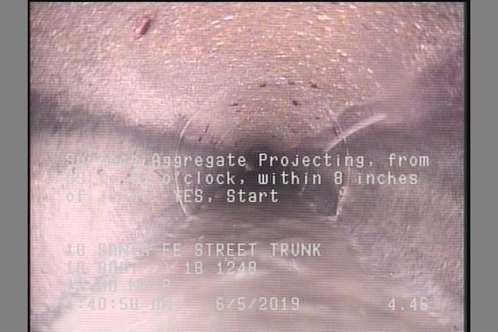 Surface Aggregate Projecting, from 09 to 03 o'clock, within 8 inches of joint: YES, Start