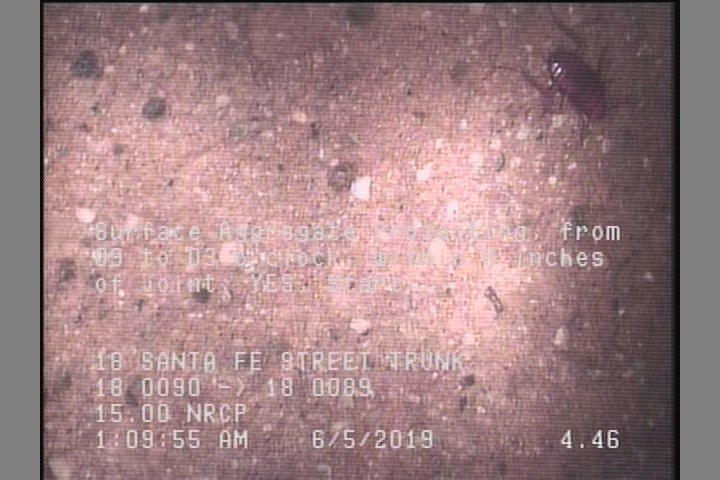 Surface Aggregate Projecting, from 09 to 03 o'clock, within 8 inches of joint: YES, Start