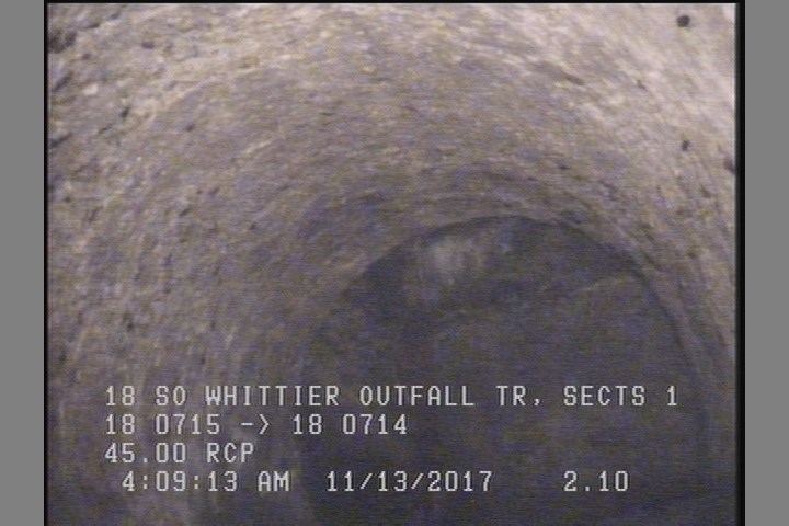 Downstream Manhole, Survey Ends - 18 0714 ZOOMED IN
