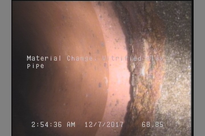 Material Change, Vitrified clay pipe