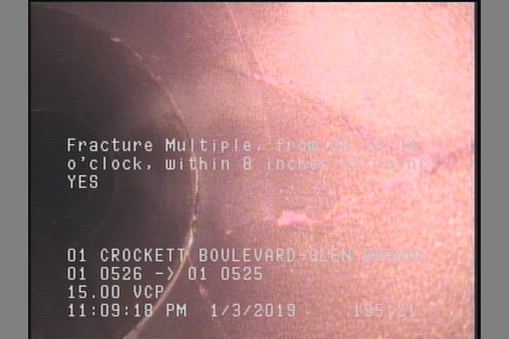 Fracture Multiple, from 08 to 04 o'clock, within 8 inches of joint: YES