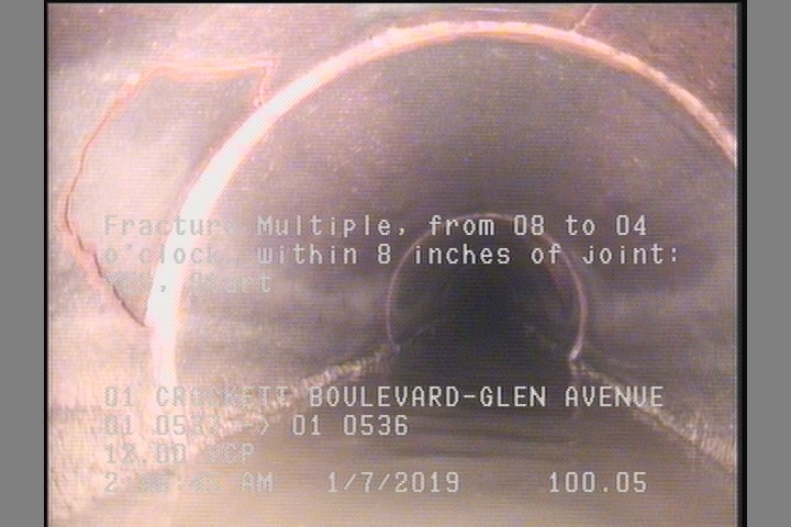 Fracture Multiple, from 08 to 04 o'clock, within 8 inches of joint: YES, Start