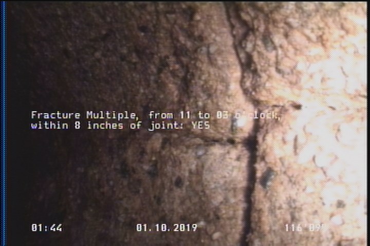 Fracture Multiple, from 11 to 03 o'clock, within 8 inches of joint: YES
