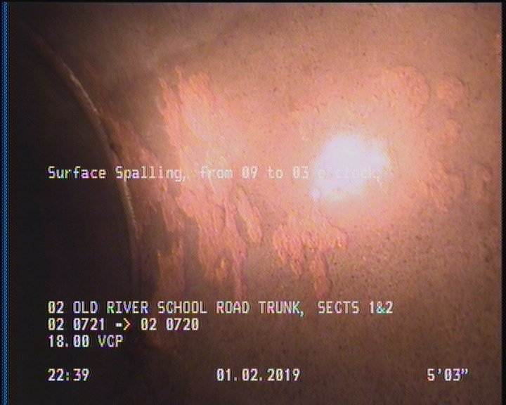 Surface Spalling, from 09 to 03 o'clock, within 8 inches of joint: YES, Start