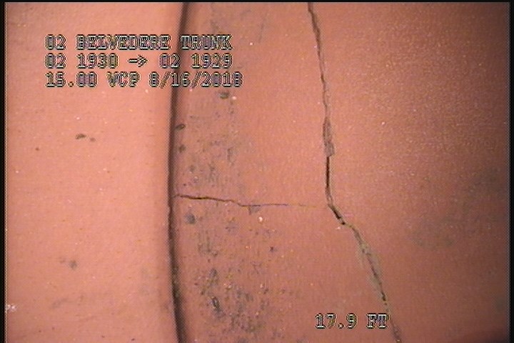 Crack Multiple, from 08 to 04 o'clock, within 8 inches of joint: YES