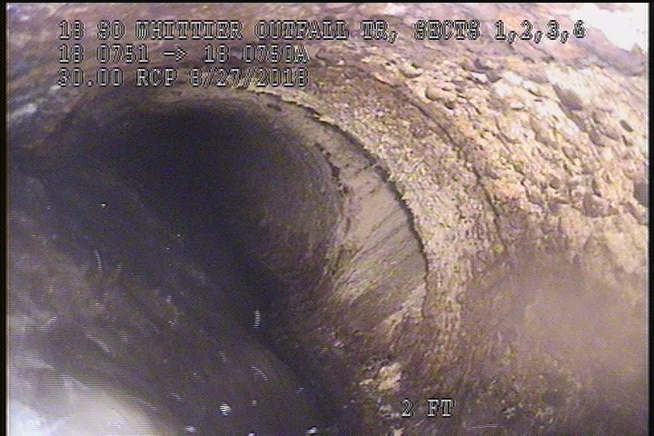 Downstream Manhole, Survey Ends - ZOOMED INTO MH 750A