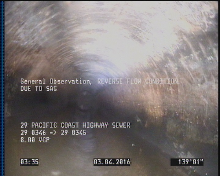 General Observation - REVERSE FLOW CONDITION DUE TO SAG