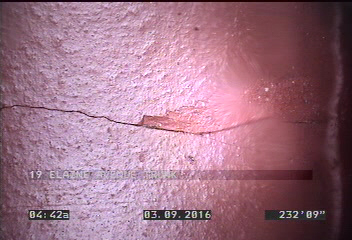 Crack Longitudinal, at 12 o'clock, within 8 inches of joint: YES