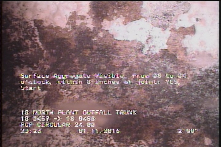 Surface Aggregate Visible, from 08 to 04 o'clock, within 8 inches of joint: YES, Start