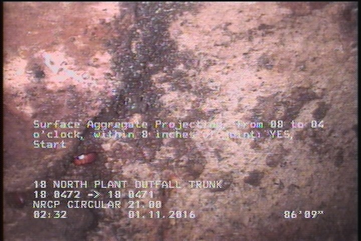 Surface Aggregate Projecting, from 08 to 04 o'clock, within 8 inches of joint: YES, Start