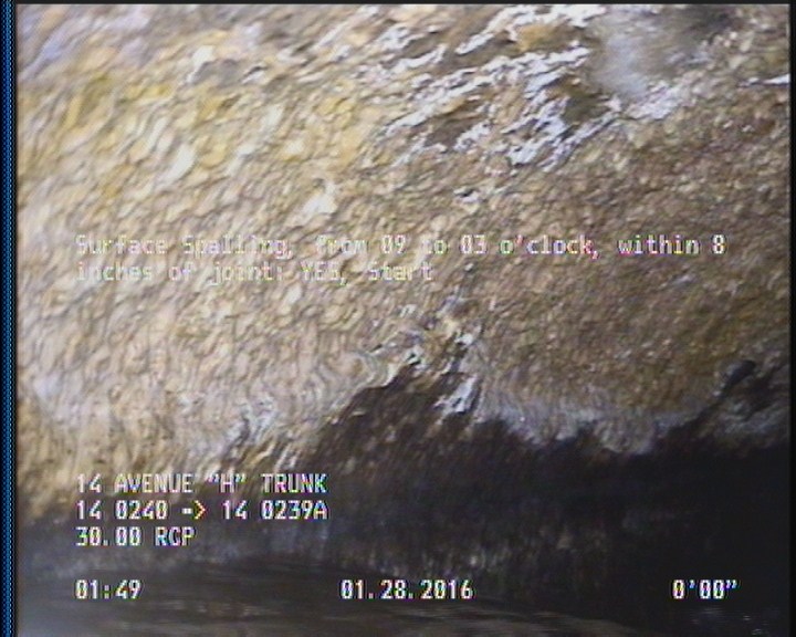 Surface Spalling, from 09 to 03 o'clock, within 8 inches of joint: YES, Start