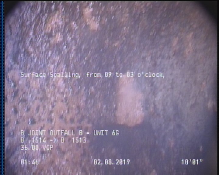 Surface Spalling, from 09 to 03 o'clock, within 8 inches of joint: YES, Start