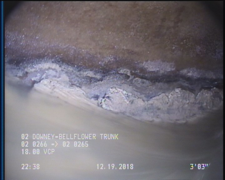 Deposits Attached Grease, 5 %of cross sectional area, from 04 to 08 o'clock, , within 8 inches of joint: YES, Start