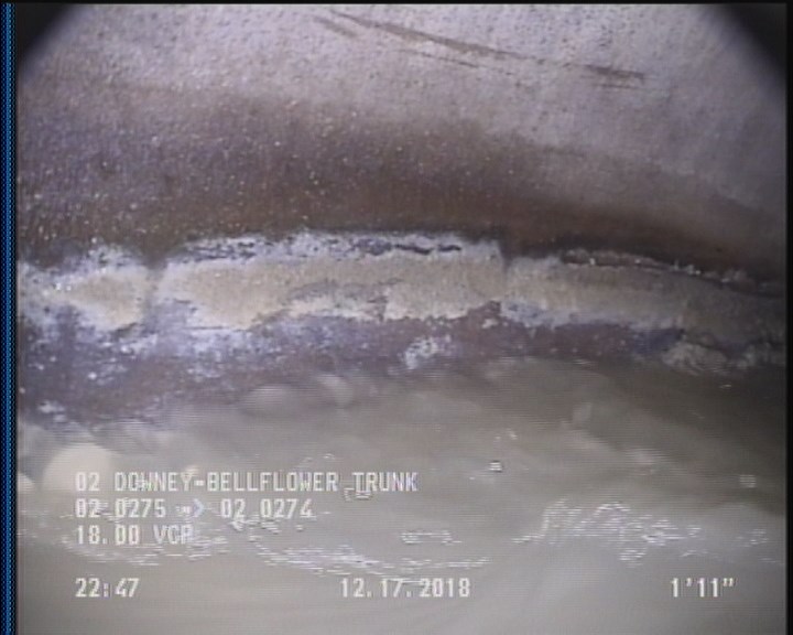 Deposits Attached Grease, 5 %of cross sectional area, from 03 to 09 o'clock, , within 8 inches of joint: YES, Start