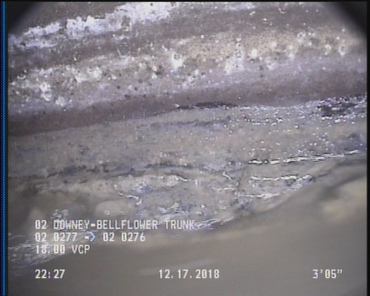 Deposits Attached Grease, 5 %of cross sectional area, from 03 to 09 o'clock, , within 8 inches of joint: YES, Start