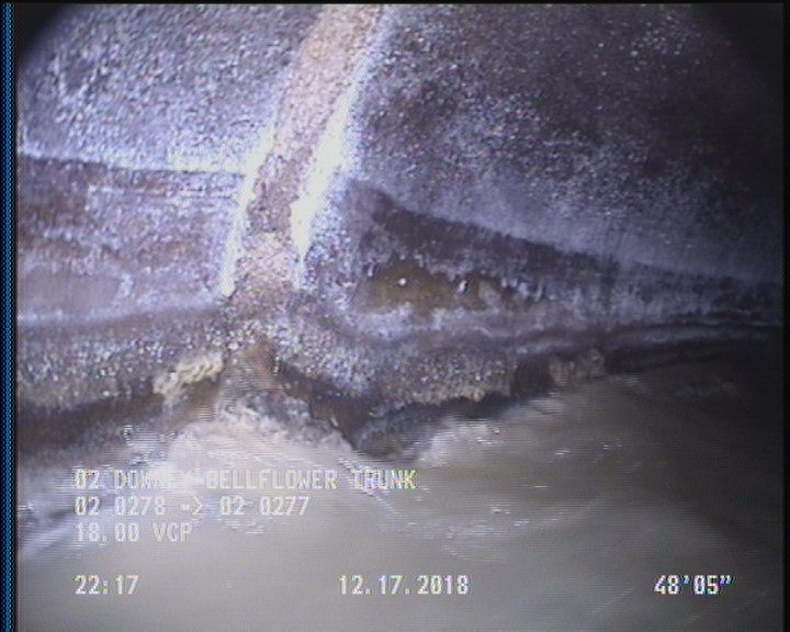 Deposits Attached Grease, 5 %of cross sectional area, from 03 to 09 o'clock, , within 8 inches of joint: YES, Start