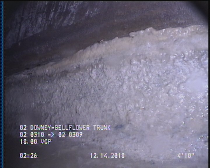 Deposits Attached Grease, 5 %of cross sectional area, from 03 to 09 o'clock, , within 8 inches of joint: YES, Start