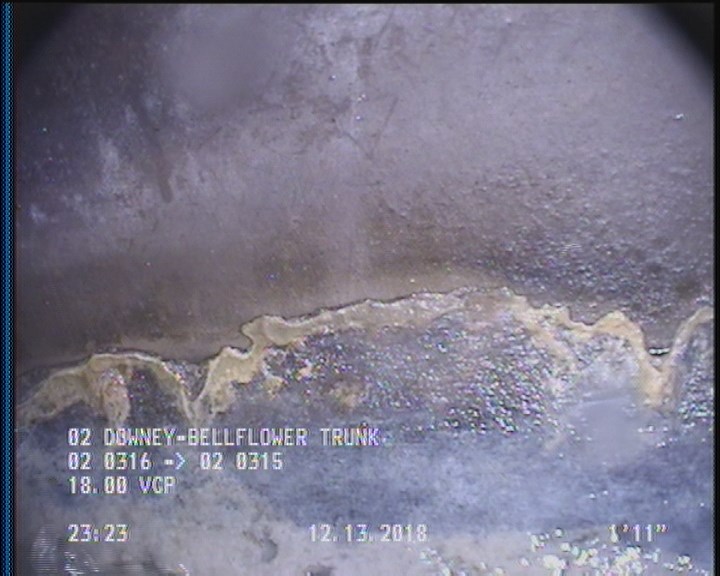 Deposits Attached Grease, 5 %of cross sectional area, from 03 to 09 o'clock, , within 8 inches of joint: YES, Start