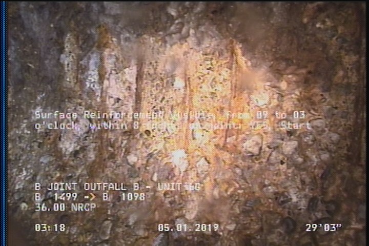 Surface Reinforcement Visible, from 09 to 03 o'clock, within 8 inches of joint: YES, Start