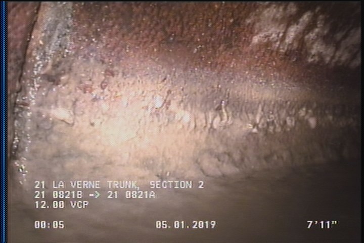 Deposits Attached Grease, 5 %of cross sectional area, from 03 to 09 o'clock, , within 8 inches of joint: YES, Start