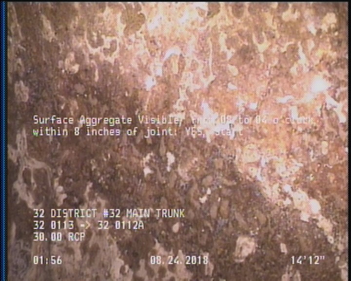 Surface Aggregate Visible, from 08 to 04 o'clock, within 8 inches of joint: YES, Start