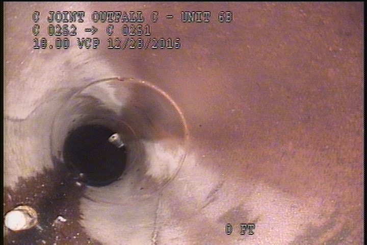 Survey Abandoned - N/W BARREL, VIEW OF DOWNLEG PIPE OF THE U/S SIPHON