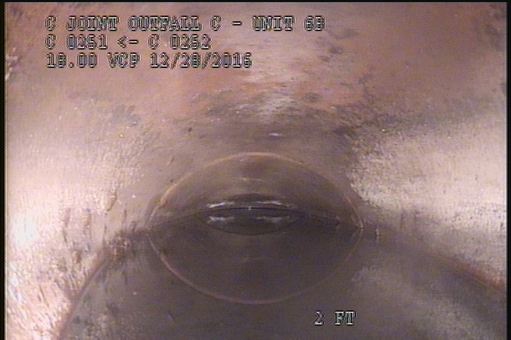 Survey Abandoned - N/W BARREL, VIEW OF THE UPLEG PIPE OF THE D/S SIPHON