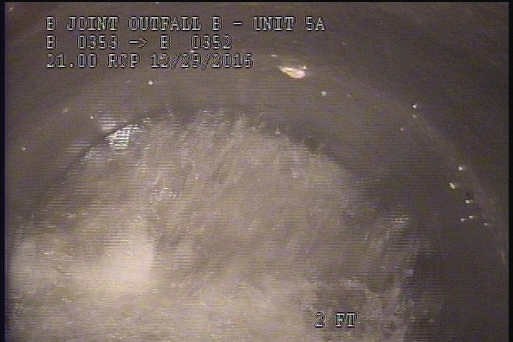 Survey Abandoned - VIEW OF THE DOWNLEG PIPE OF THE U/S SIPHON