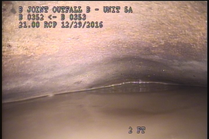 Survey Abandoned - VIEW OF THE UPLEG PIPE OF THE D/S SIPHON