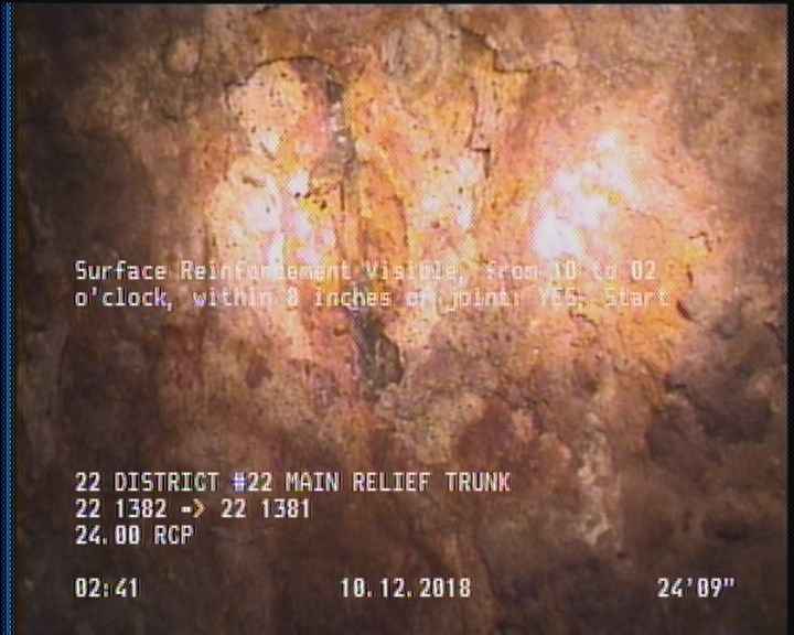 Surface Reinforcement Visible, from 10 to 02 o'clock, within 8 inches of joint: YES, Start
