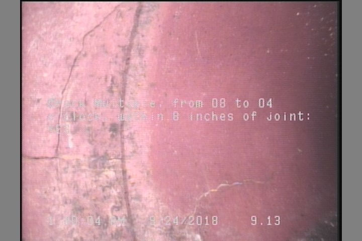 Crack Multiple, from 08 to 04 o'clock, within 8 inches of joint: YES