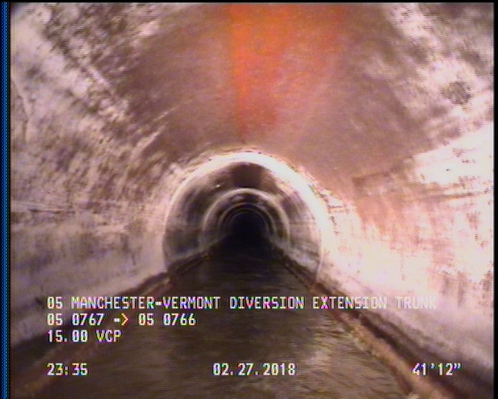 Deposits Attached Encrustation, 5 %of cross sectional area, from 08 to 04 o'clock, , within 8 inches of joint: YES, Start