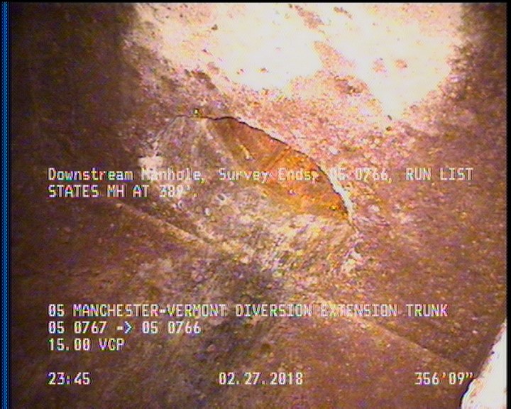 Downstream Manhole, Survey Ends - 05 0766, RUN LIST STATES MH AT 389'.